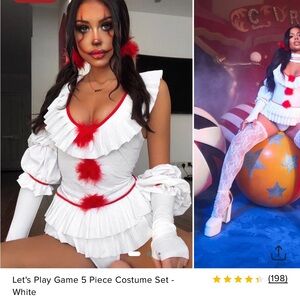 Let's Play Game 5 Piece Costume Set - White